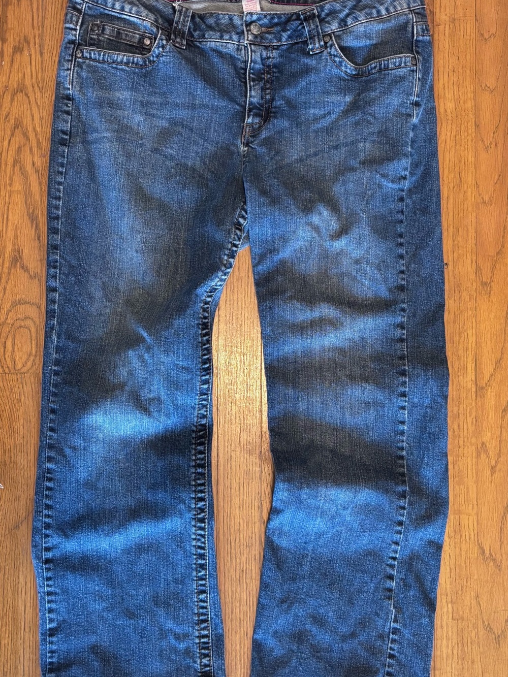 Duck Head Women's Boyfriend Jeans in Dark Blue Denim